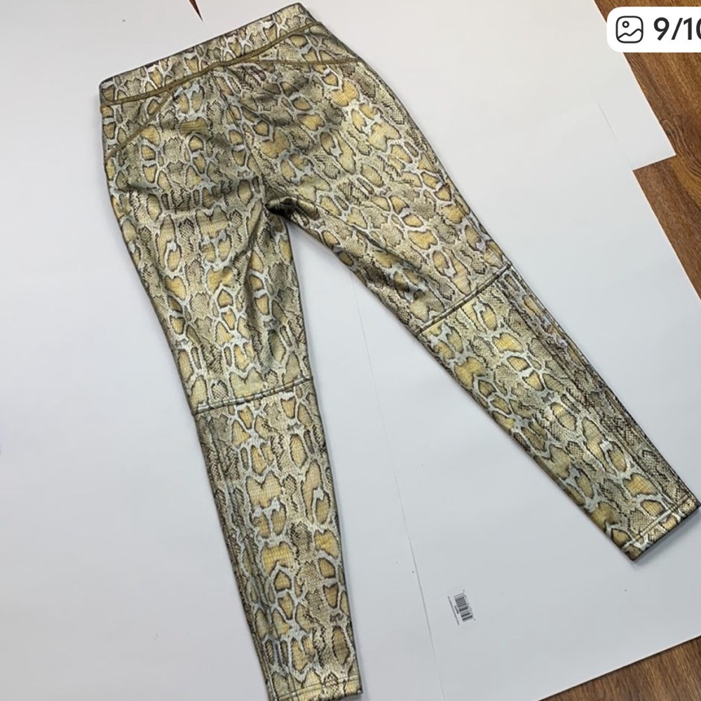 Free People Metallic Snake Print Pants size XS - Picture 4 of 14